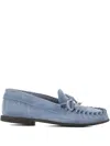 Alexander Hotto Suede Moccasin Loafers In Blue