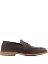 Alexander Hotto Suede Penny Loafers In 褐色