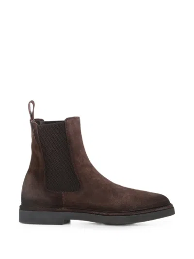 Alexander Hotto Suede Slip-on Ankle Boots In Brown