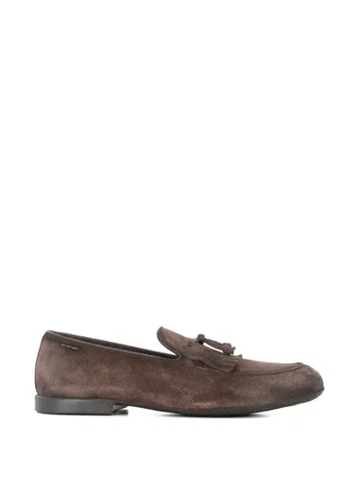 Alexander Hotto Tassel-detail Suede Loafers In Brown