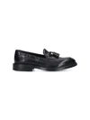 Alexander Hotto Tassel Loafers In Black Brushed Leather