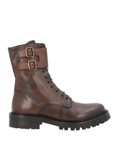 Alexander Hotto Woman Ankle Boots Brown Size 7 Soft Leather In Multi