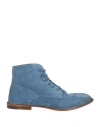 ALEXANDER HOTTO ALEXANDER HOTTO WOMAN ANKLE BOOTS PASTEL BLUE SIZE 7.5 LEATHER