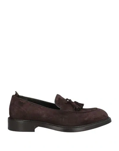 Alexander Hotto Woman Loafers Dark Brown Size 11 Leather