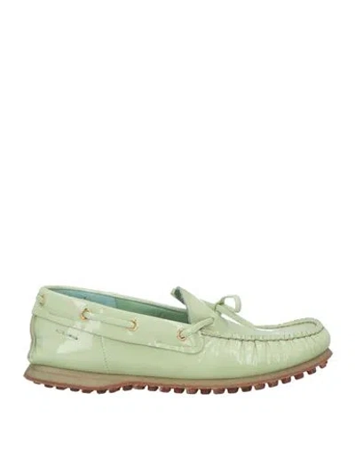 Alexander Hotto Woman Loafers Light Green Size 7 Leather