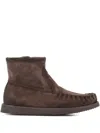 Alexander Hotto Zip Suede Boots In Brown