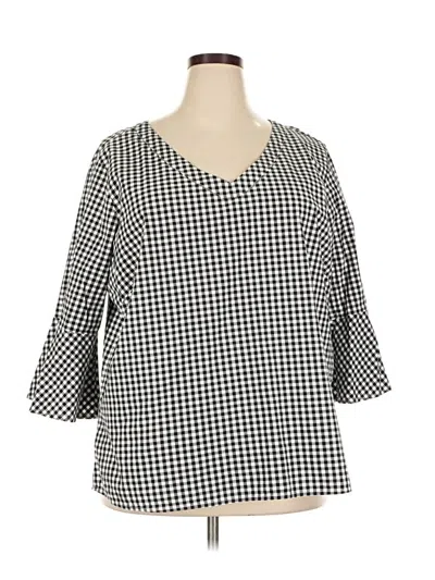 Pre-owned Alexander Jordan 3/4 Sleeve Blouse In Black