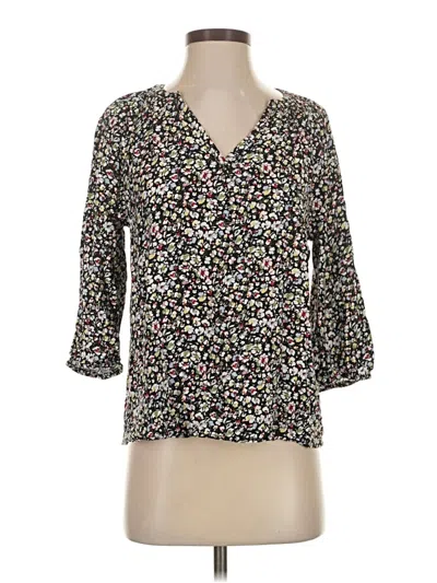 Pre-owned Alexander Jordan 3/4 Sleeve Blouse In Black