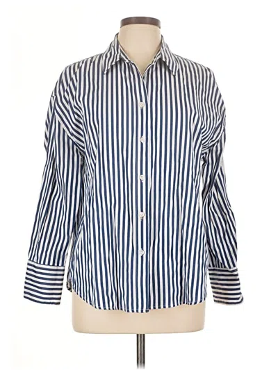 Pre-owned Alexander Jordan 3/4 Sleeve Blouse In Blue