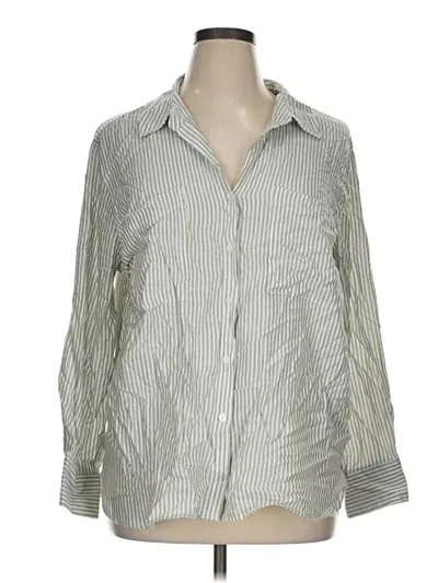 Pre-owned Alexander Jordan 3/4 Sleeve Button Down Shirt In Silver