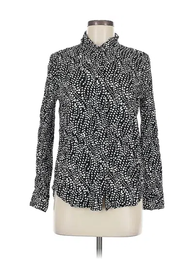Pre-owned Alexander Jordan Long Sleeve Blouse In Black