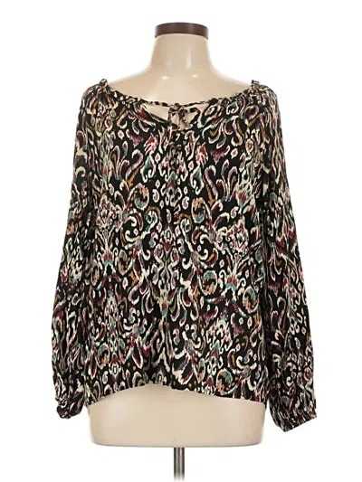 Pre-owned Alexander Jordan Long Sleeve Blouse In Black