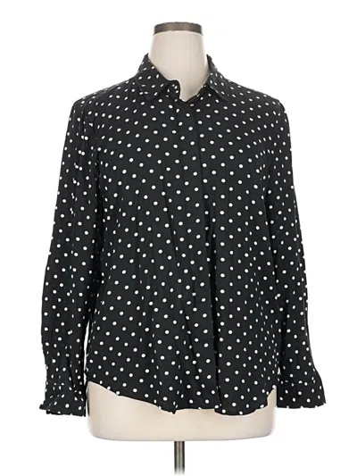 Pre-owned Alexander Jordan Long Sleeve Blouse In Black