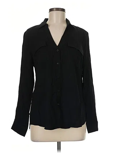 Pre-owned Alexander Jordan Long Sleeve Blouse In Black