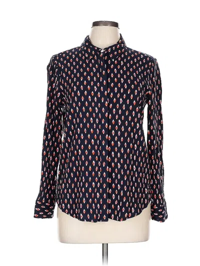 Pre-owned Alexander Jordan Long Sleeve Blouse In Blue