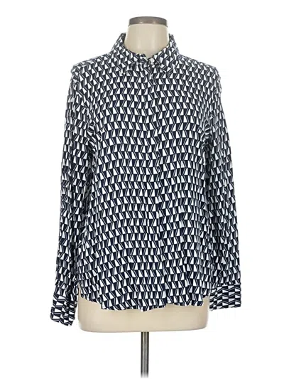 Pre-owned Alexander Jordan Long Sleeve Blouse In Blue