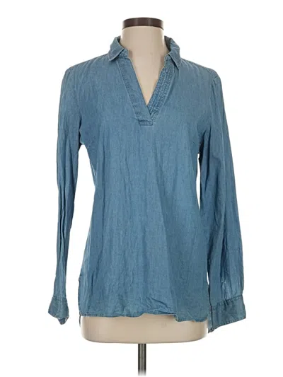 Pre-owned Alexander Jordan Long Sleeve Blouse In Blue