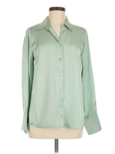 Pre-owned Alexander Jordan Long Sleeve Blouse In Green