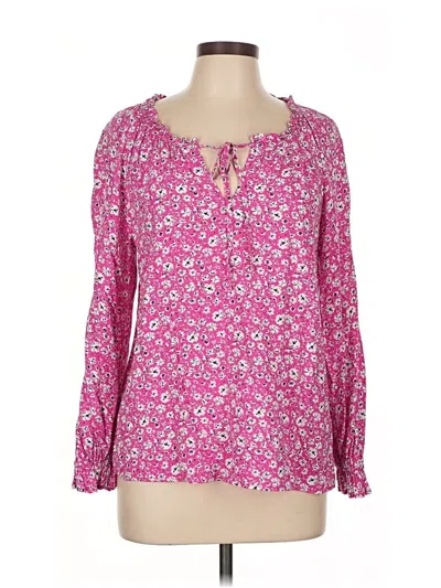 Pre-owned Alexander Jordan Long Sleeve Blouse In Pink