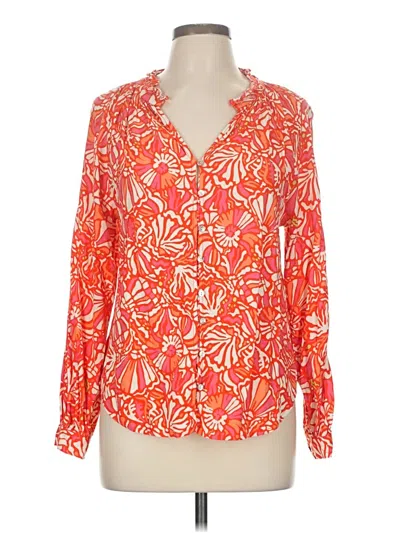 Pre-owned Alexander Jordan Long Sleeve Blouse In Pink