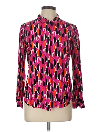 Pre-owned Alexander Jordan Long Sleeve Blouse In Pink