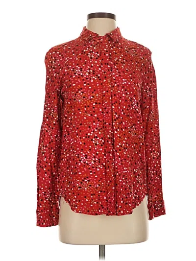Pre-owned Alexander Jordan Long Sleeve Blouse In Red