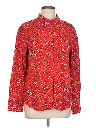 Pre-owned Alexander Jordan Long Sleeve Blouse In Red