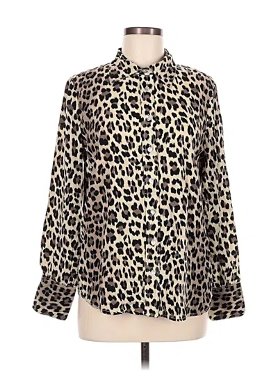 Pre-owned Alexander Jordan Long Sleeve Blouse In Tan