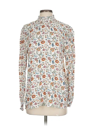 Pre-owned Alexander Jordan Long Sleeve Blouse In White