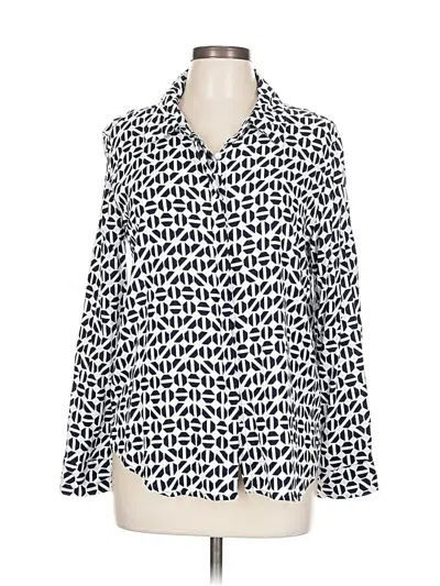 Pre-owned Alexander Jordan Long Sleeve Blouse In White