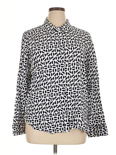 Pre-owned Alexander Jordan Long Sleeve Blouse In White