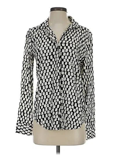 Pre-owned Alexander Jordan Long Sleeve Blouse In White