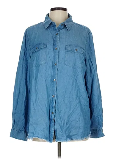 Pre-owned Alexander Jordan Long Sleeve Button Down Shirt In Blue