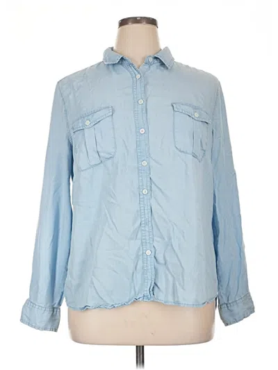 Pre-owned Alexander Jordan Long Sleeve Button Down Shirt In Blue