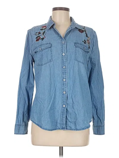 Pre-owned Alexander Jordan Long Sleeve Button Down Shirt In Blue