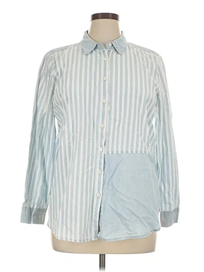 Pre-owned Alexander Jordan Long Sleeve Button Down Shirt In Blue