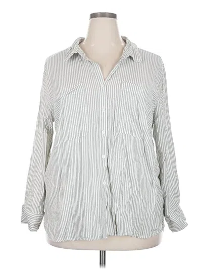 Pre-owned Alexander Jordan Long Sleeve Button Down Shirt In Silver