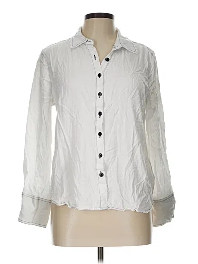 Pre-owned Alexander Jordan Long Sleeve Button Down Shirt In White