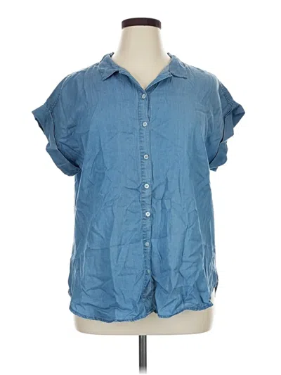 Pre-owned Alexander Jordan Short Sleeve Blouse In Blue