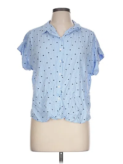 Pre-owned Alexander Jordan Short Sleeve Blouse In Blue