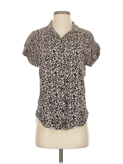 Pre-owned Alexander Jordan Short Sleeve Blouse In Brown