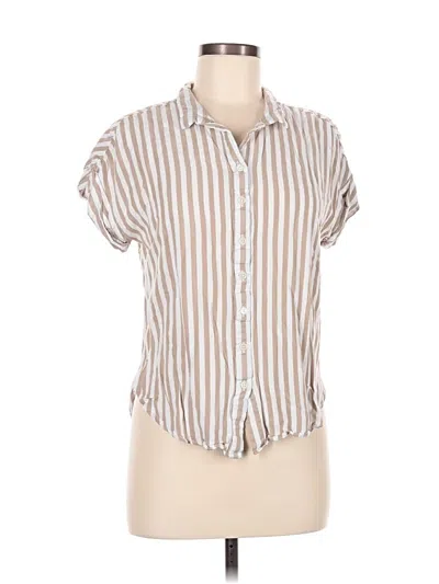 Pre-owned Alexander Jordan Short Sleeve Blouse In Brown