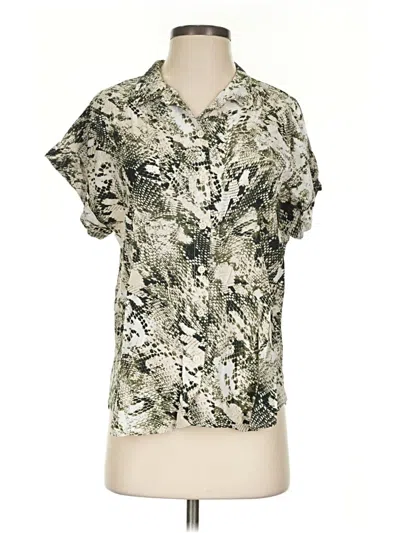 Pre-owned Alexander Jordan Short Sleeve Blouse In Green