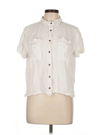 Pre-owned Alexander Jordan Short Sleeve Blouse In Ivory