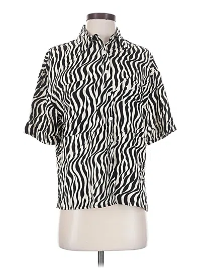 Pre-owned Alexander Jordan Short Sleeve Blouse In Ivory