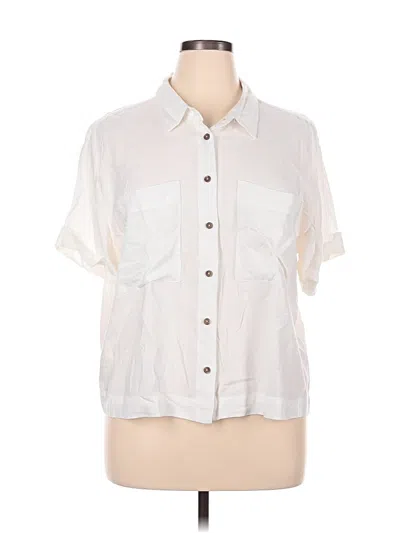 Pre-owned Alexander Jordan Short Sleeve Blouse In Ivory