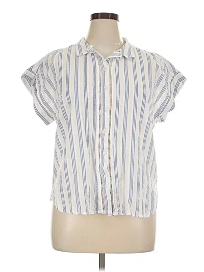 Pre-owned Alexander Jordan Short Sleeve Blouse In Ivory