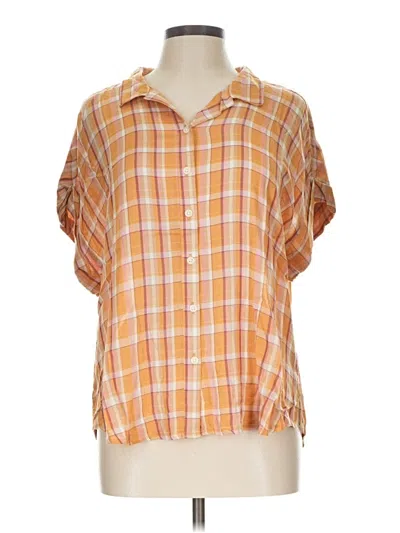 Alexander Jordan Short Sleeve Blouse In Orange