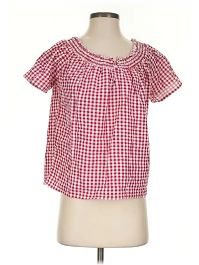 Pre-owned Alexander Jordan Short Sleeve Blouse In Red