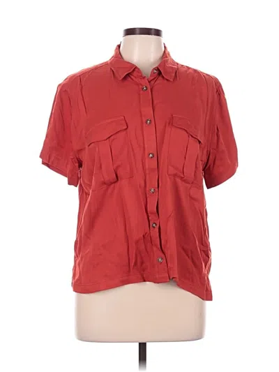 Pre-owned Alexander Jordan Short Sleeve Blouse In Red